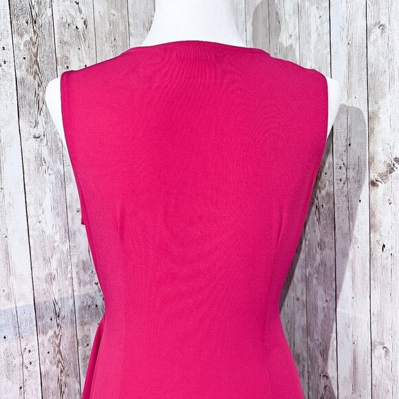 Women's New York & Company Dress | Sleeveless | Midi | Size Medium | Wrap | Pink - Picture 11 of 16